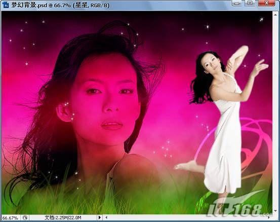 Photoshop CS3制作巨星章子怡曼妙的舞姿