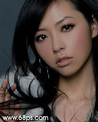 Photoshop照片调色:蓝黄色女孩照片