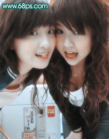 Photoshop制作青春可爱小女孩非主流