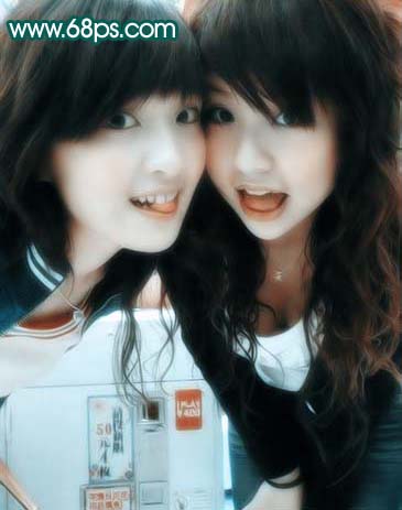 Photoshop制作青春可爱小女孩非主流