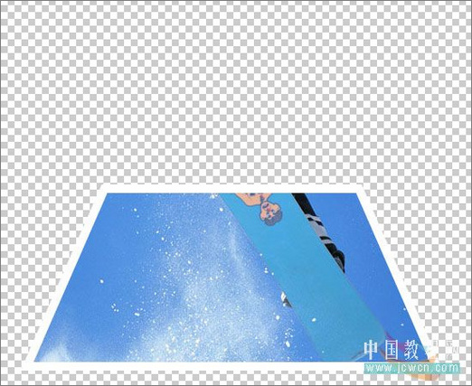 创意：PS教程之飞出相片的滑雪运动员