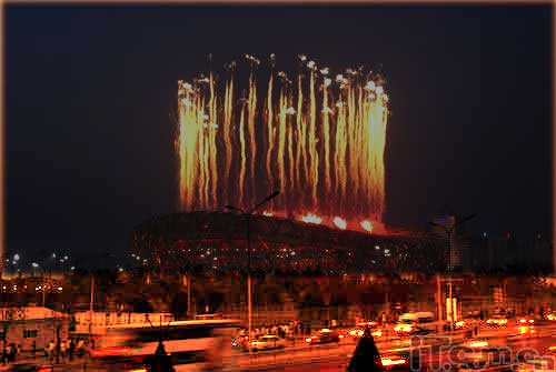 Photoshop处理奥运鸟巢照片