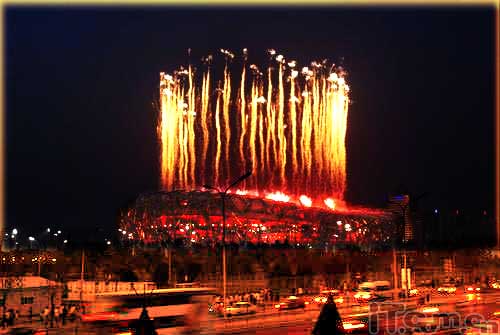 Photoshop处理奥运鸟巢照片