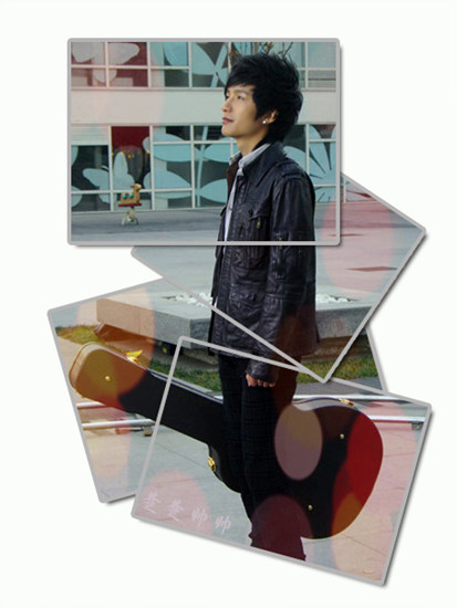 Photoshop制作帅哥照片的层叠特效