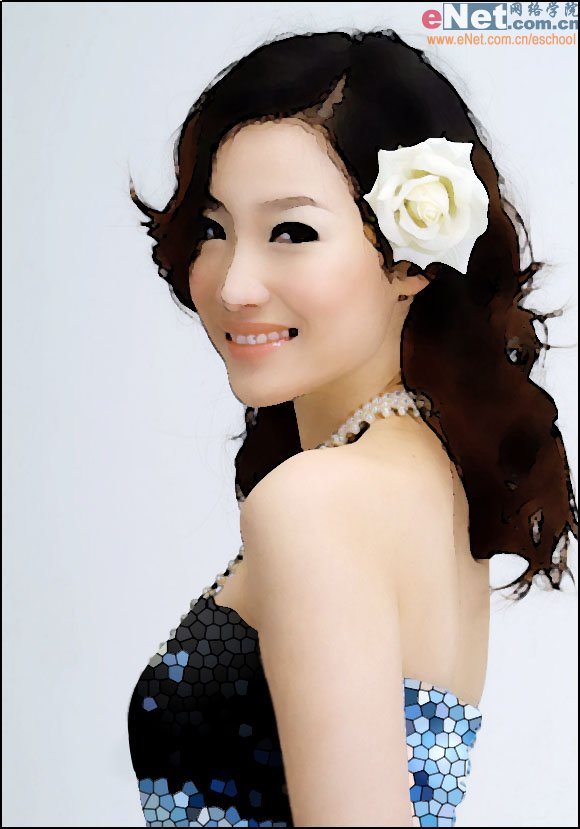 简单PS女孩照片为艺术插画图文教程