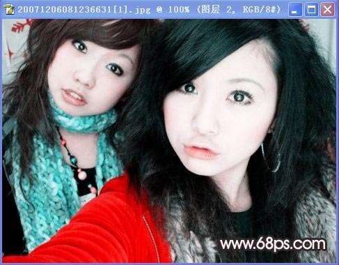 Photoshop教程：清晰脱俗靓丽女生照片