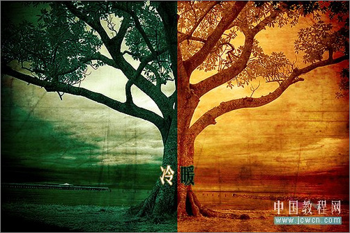 Photoshop调色：树木照片的冷暖色调