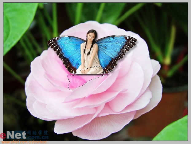 Photoshop让女孩变身花心上的精灵