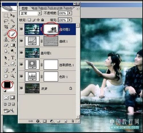 照片调色教程 PS打造墨色江南效果