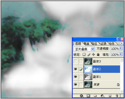 Photoshop处理普通照片为泼墨风景画