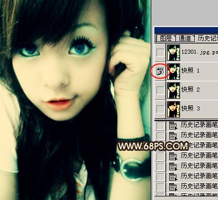 PS历史快照来给MM化妆,非主流效果制作_脚本之家jb51.net