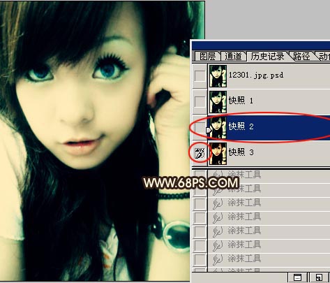 PS历史快照来给MM化妆,非主流效果制作_脚本之家jb51.net