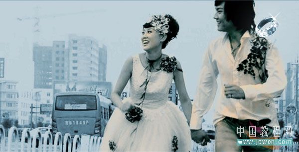 Phototshop教程:制作婚纱艺术照