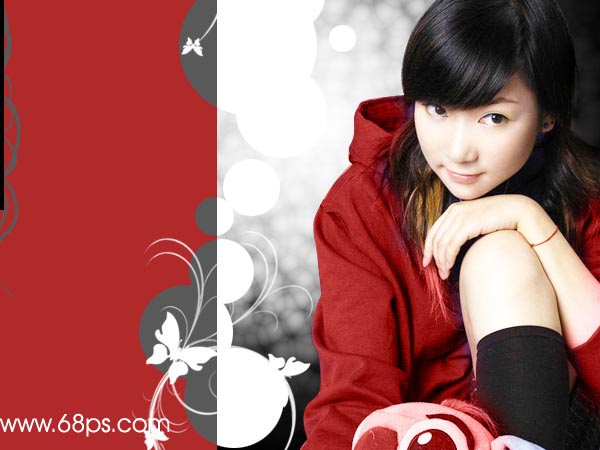 Photoshop教程:红衣MM照片制作_脚本之家jb51.net转载