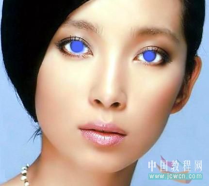 Photoshop为女孩制作多彩的隐形眼镜