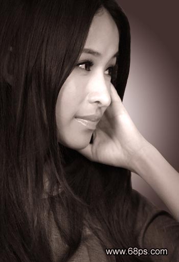 Photoshop处理女孩照片为优雅签名特效