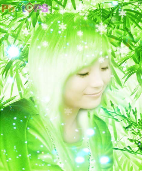 Photoshop为MM照片打造清爽绿色之梦特效_脚本之家jb51.net转载