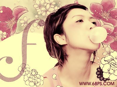 Photoshop教程:制作古典花纹怀旧效果