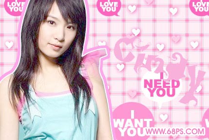 Photoshop为MM制作可爱粉色非主流效果