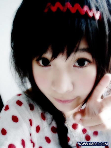 Photoshop制作蓝色格调的MM非主流照片