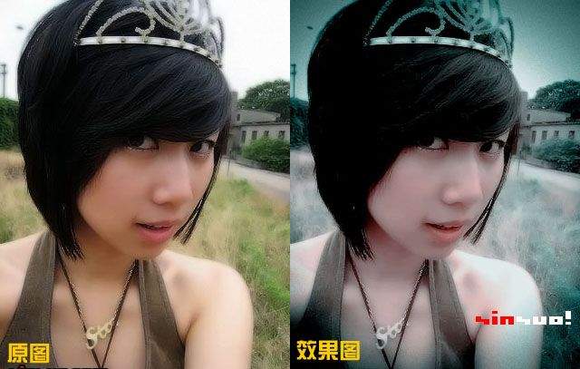 PS美化教程:红绿色调