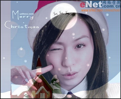 Photoshop教程:MM圣诞大头贴的制作_脚本之家jb51.net网络整理