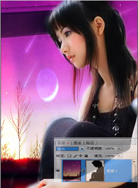 photoshop教程:照片转红色仿漫画效果