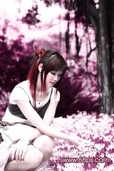 Photoshop调色教程:MM的淡雅色调