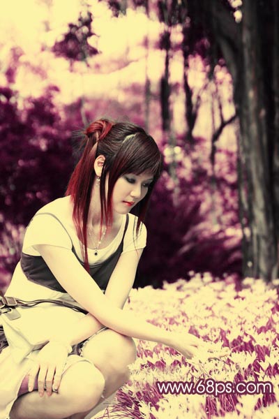 Photoshop调色教程:MM的淡雅色调