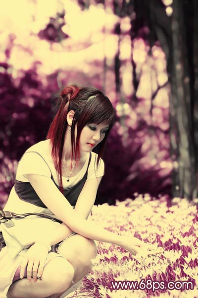 Photoshop调色教程:MM的淡雅色调