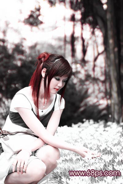 Photoshop调色教程:MM的淡雅色调