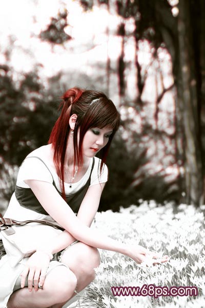 Photoshop调色教程:MM的淡雅色调