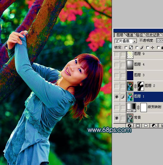 Photoshop调色:使MM照片颜色丰富多彩