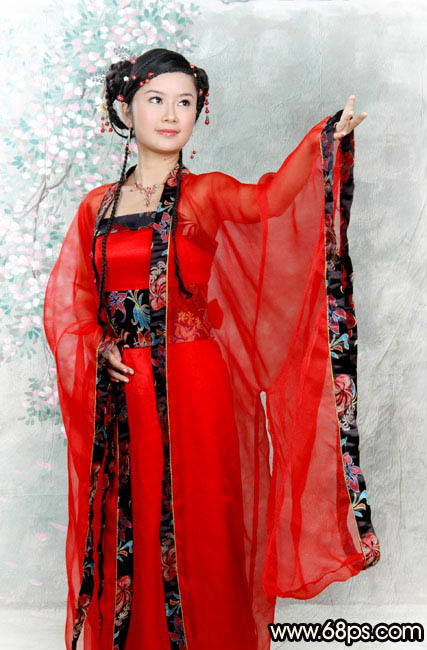 Photoshop制作国色天香美女