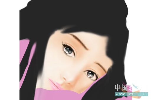 Photoshop鼠绘漂亮的人物桃花泪