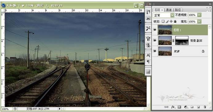 PS照片教程:一种风景怀旧效果