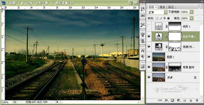 PS照片教程:一种风景怀旧效果
