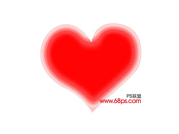 支持2008北京奥运 PS绘制奥运红心图案