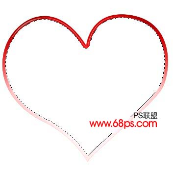 支持2008北京奥运 PS绘制奥运红心图案