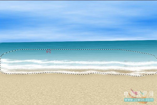 Photoshop绘制天空,海水,海浪及沙滩美丽景色
