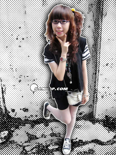 Photoshop制作非主流漫画风格照片