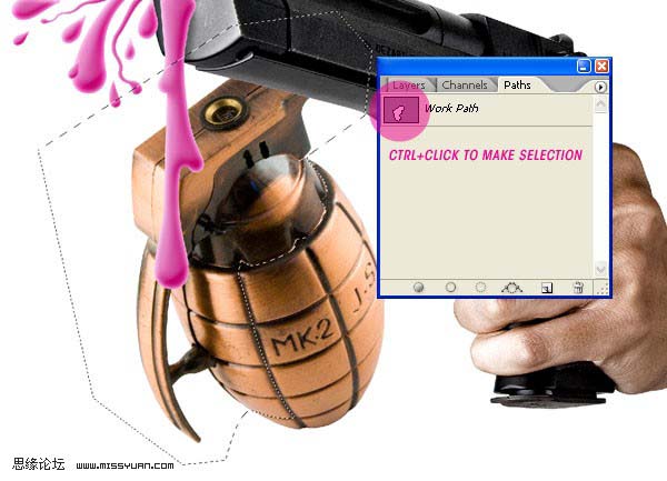 Photoshop 一张潮流风格手枪插画