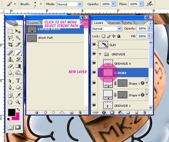 Photoshop 一张潮流风格手枪插画