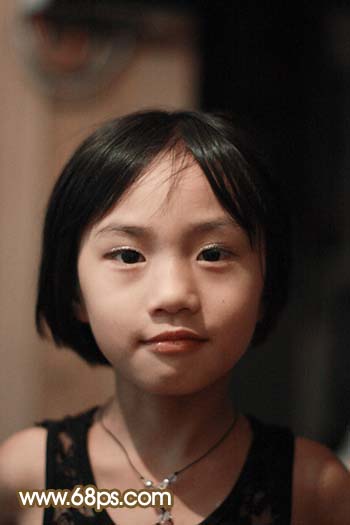 Photoshop 修饰室内偏红的人物照片