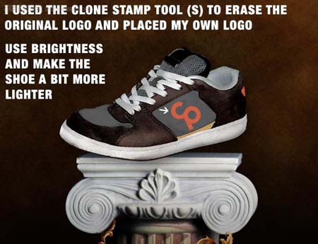 Photoshop 制作古典风格的运动鞋海报