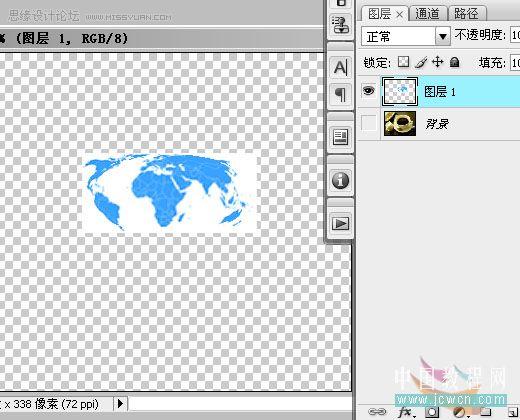 photoshop 合成一杯盛有世界地图的咖啡