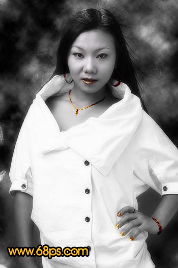 Photoshop 调出人物暗灰色质感肤色