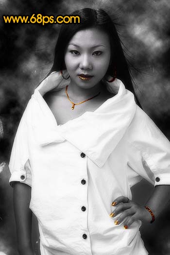 Photoshop 调出人物暗灰色质感肤色