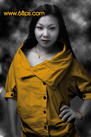 Photoshop 调出人物暗灰色质感肤色