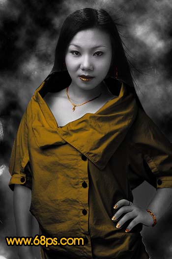 Photoshop 调出人物暗灰色质感肤色